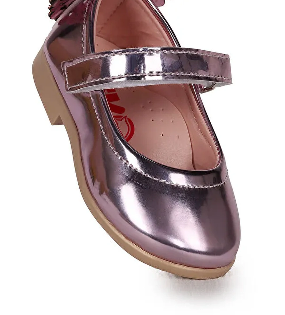 Friga Ayna Kelebek Cırtlı Kız Bebek Babet Ayakkabı