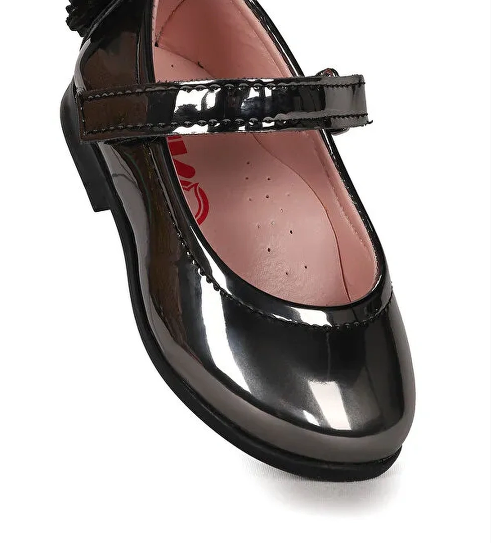 Friga Ayna Kelebek Cırtlı Kız Bebek Babet Ayakkabı - Görsel 1