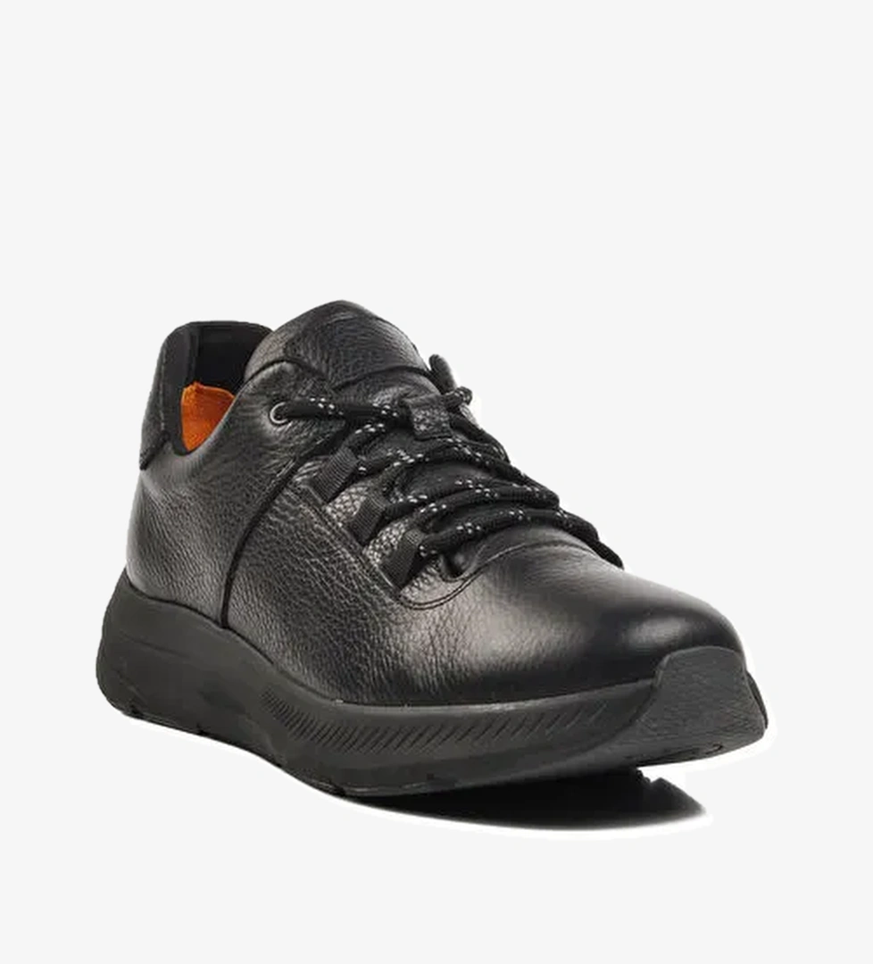 Siyah Hakiki Deri Erkek Casual Ayakkabı 254103 M