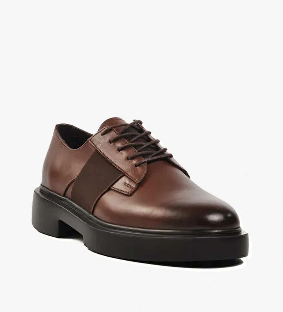 Kahve Hakiki Deri Erkek Klasik Ayakkabı Premium 1240 M - Görsel 1