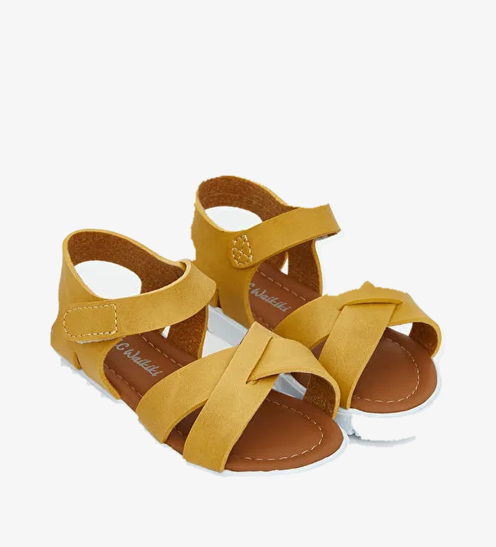 Çapraz Bantlı Kız Bebek Sandalet - Görsel 1