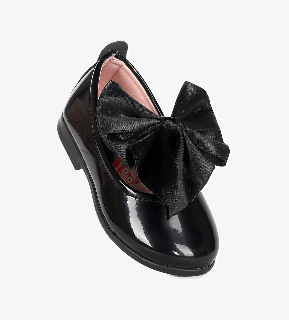 Tari Rugan Fiyonk Lastikli Kız Bebek Babet Ayakkabı