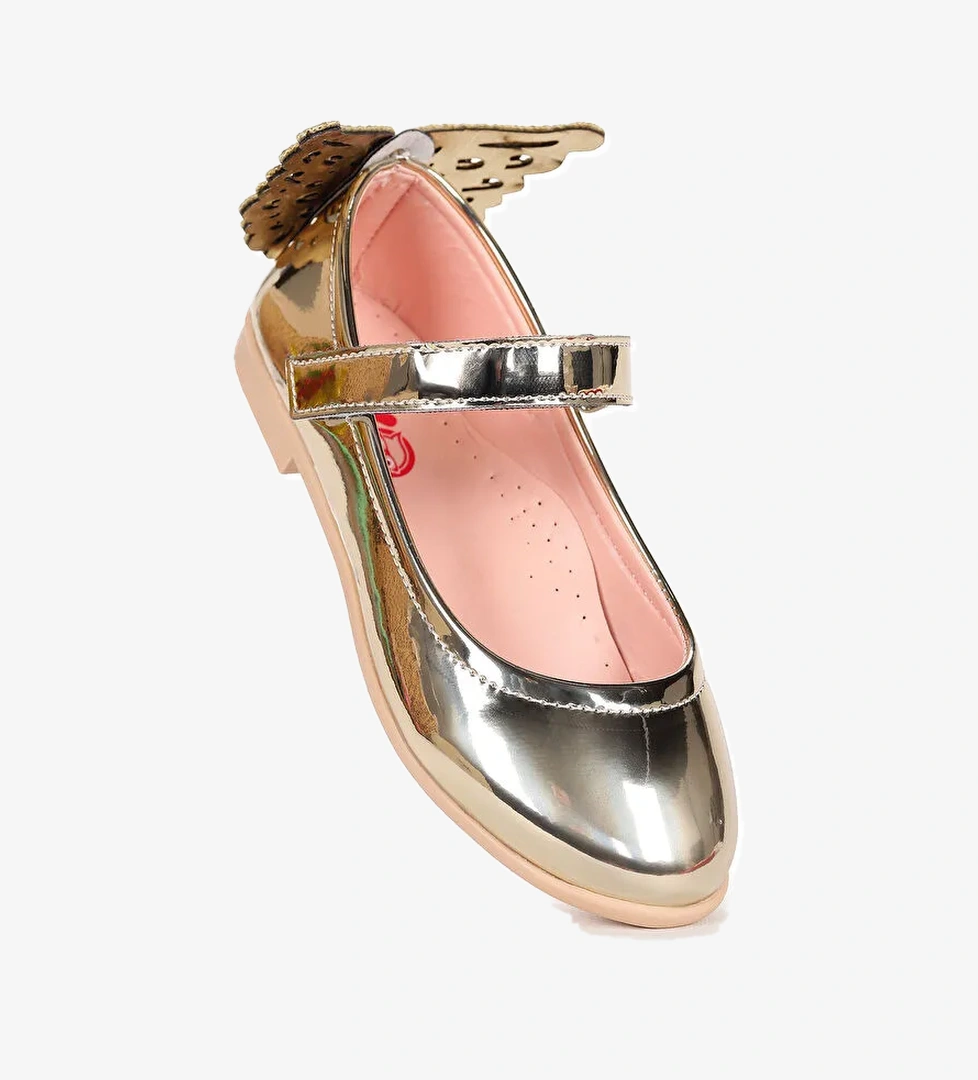 Friga Ayna Kelebek Cırtlı Kız Çocuk Babet Ayakkabı - Görsel 1