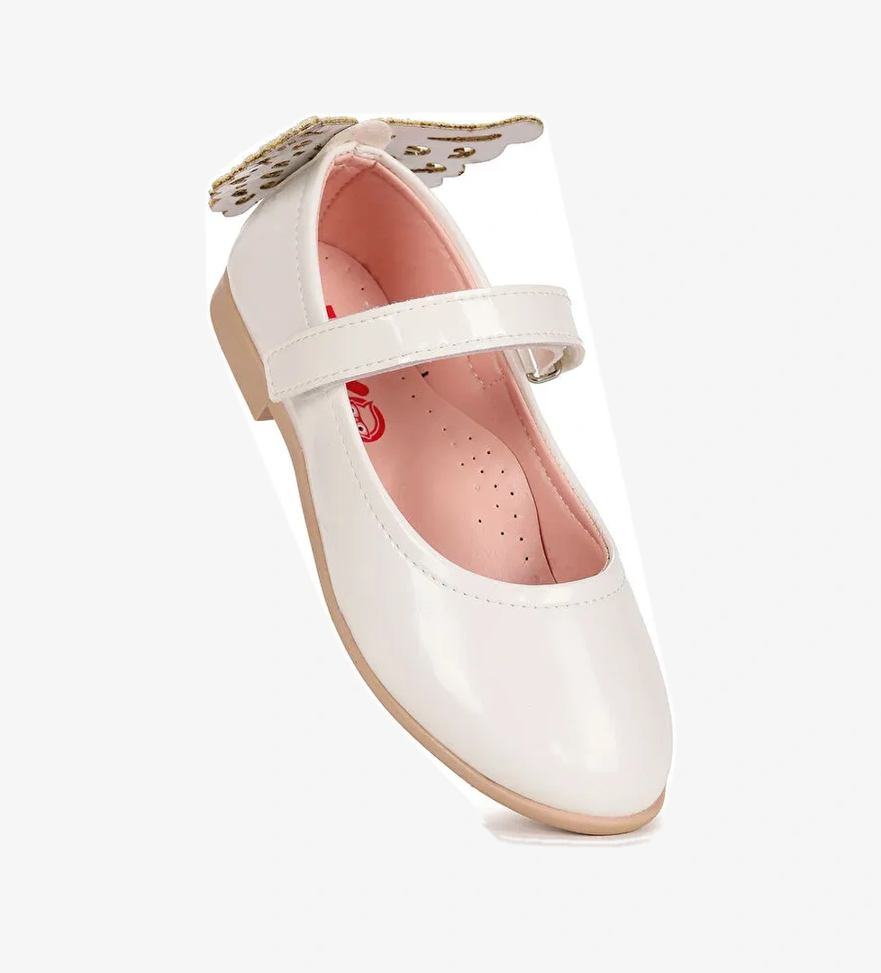 Friga Ayna Kelebek Cırtlı Kız Çocuk Babet Ayakkabı