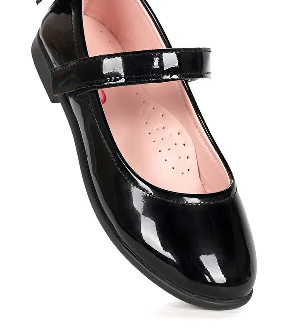 Friga Ayna Kelebek Cırtlı Kız Çocuk Babet Ayakkabı