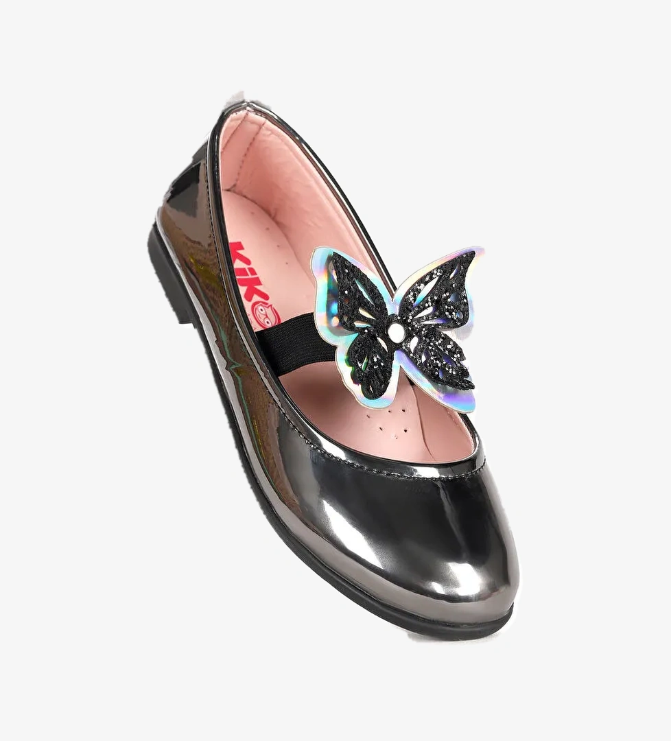 Menz Ayna Kelebek Lastikli Kız Çocuk Babet Ayakkabı