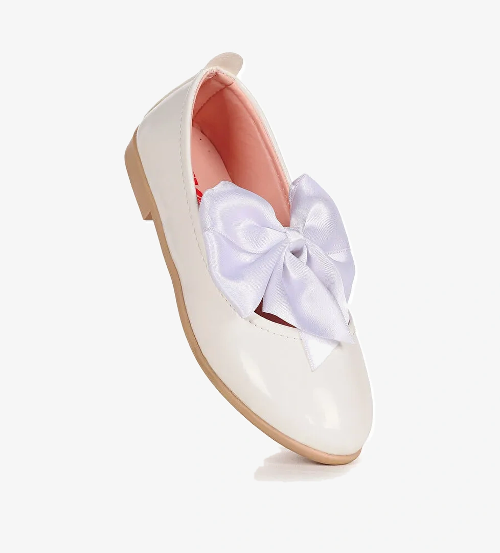 Tari Rugan Fiyonk Lastikli Kız Çocuk Babet Ayakkabı