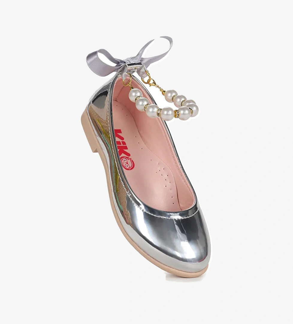 Blanch Ayna İncili Lastikli Kız Çocuk Babet Ayakkabı