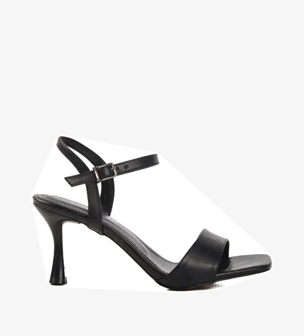 Siyah Kadın Topuklu Sandalet 448189 Z