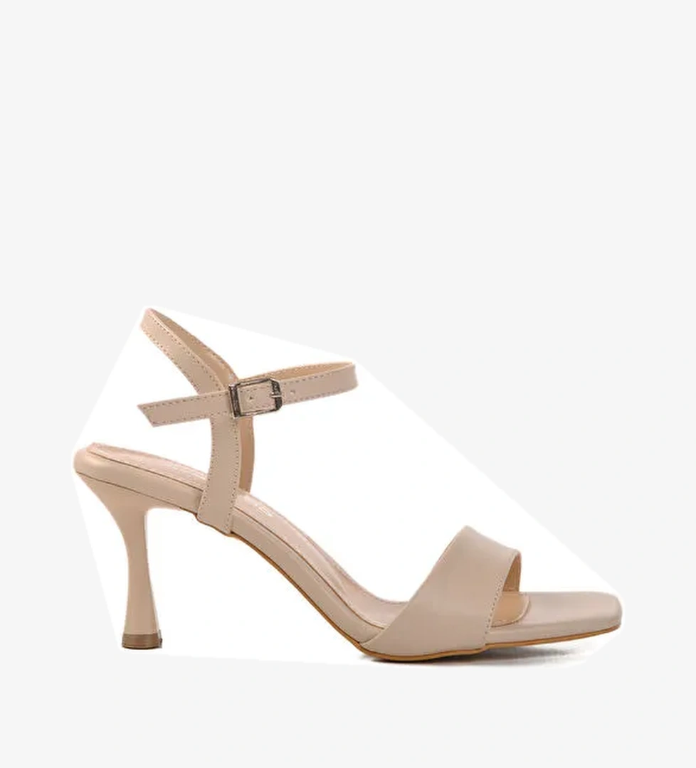 Bej Kadın Topuklu Sandalet 448189 Z