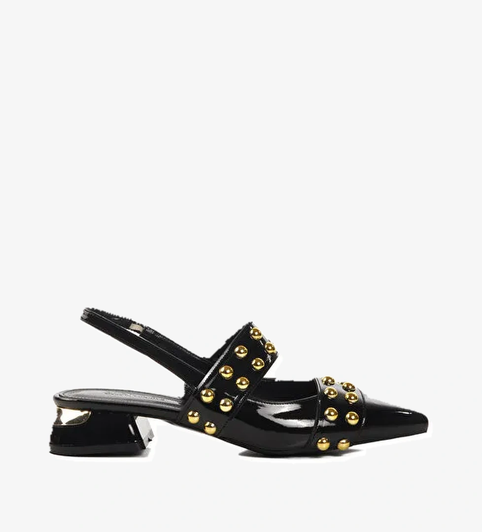 Siyah Rugan Kadın Abiye Ayakkabı 575023 Z - Görsel 1