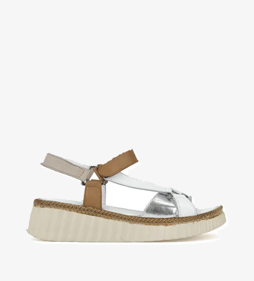 Kadın Hakiki Deri Sandalet 1511008Z413 Beyaz