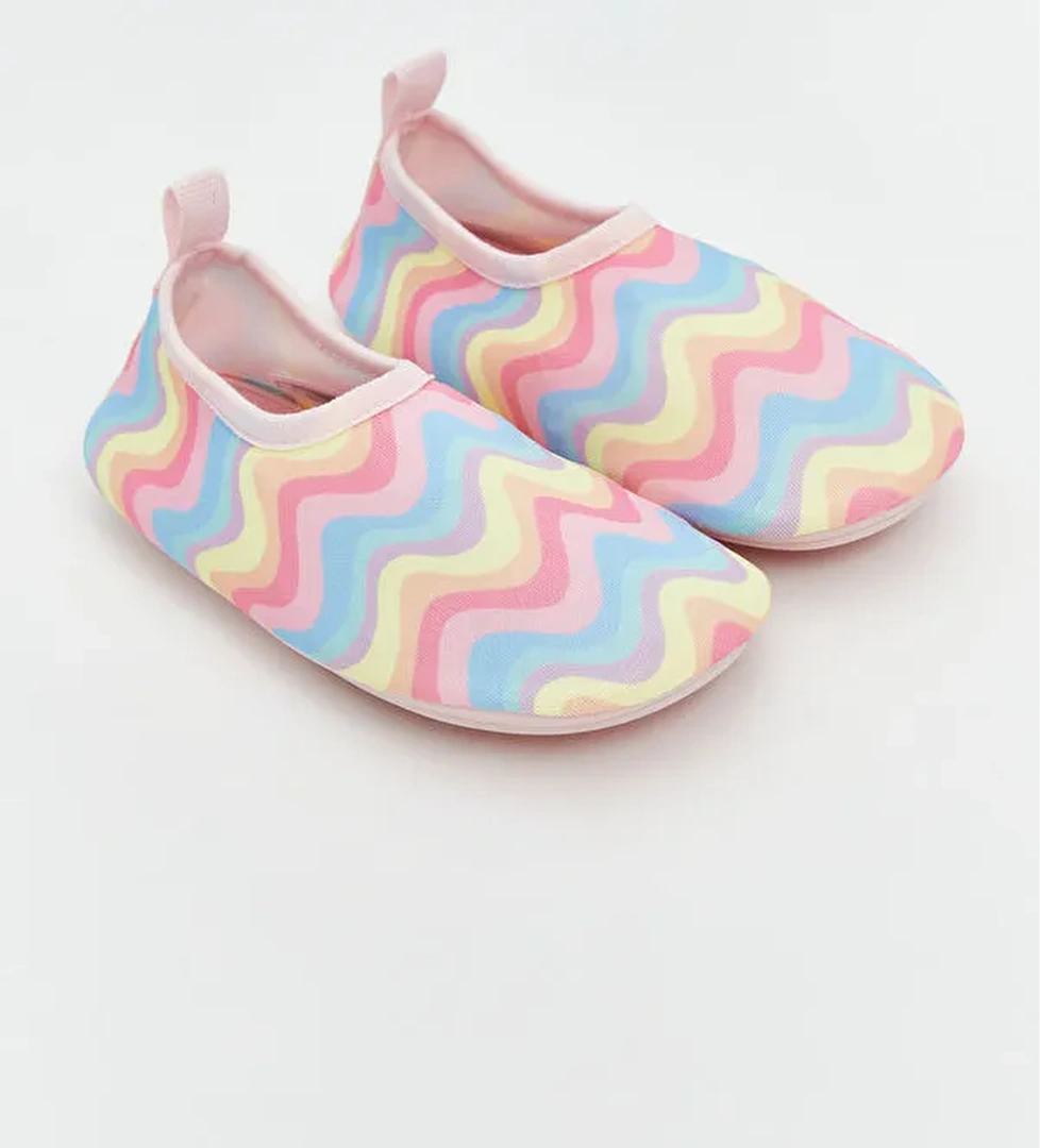 Desenli Kız Bebek Deniz Ayakkabısı - Görsel 1