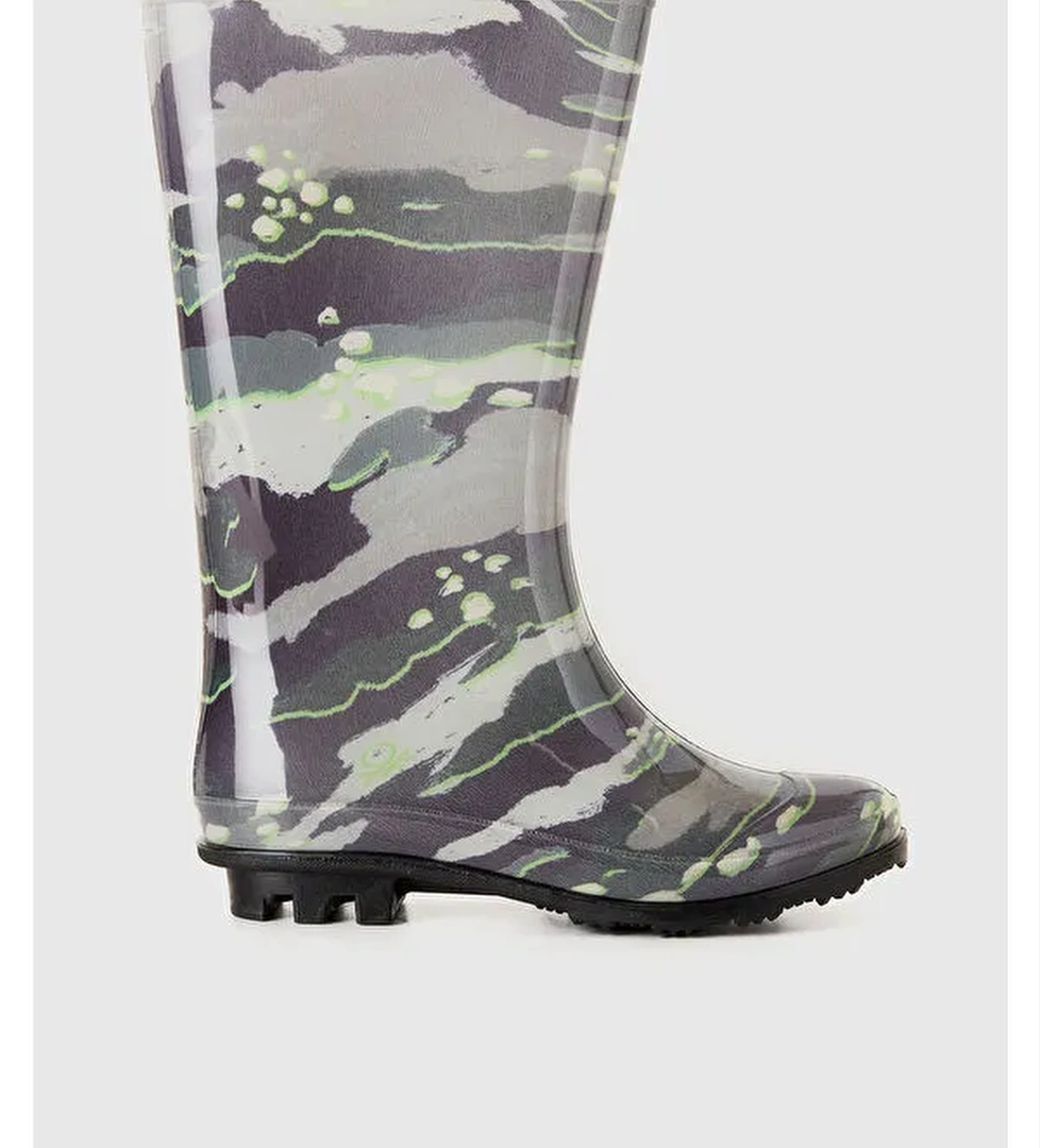 Unisex Kamuflaj Yağmur Çizmesi