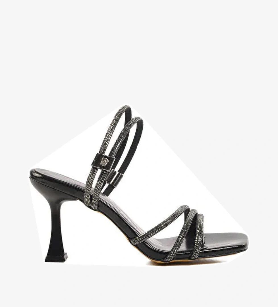 Siyah Rugan Kadın Topuklu Ayakkabı 655372 Z - Görsel 1