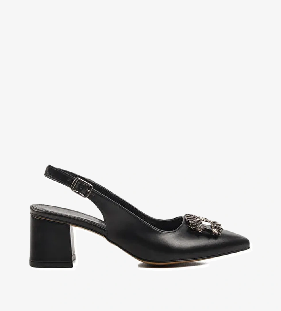 Siyah Kadın Topuklu Ayakkabı 598501 Z - Görsel 1