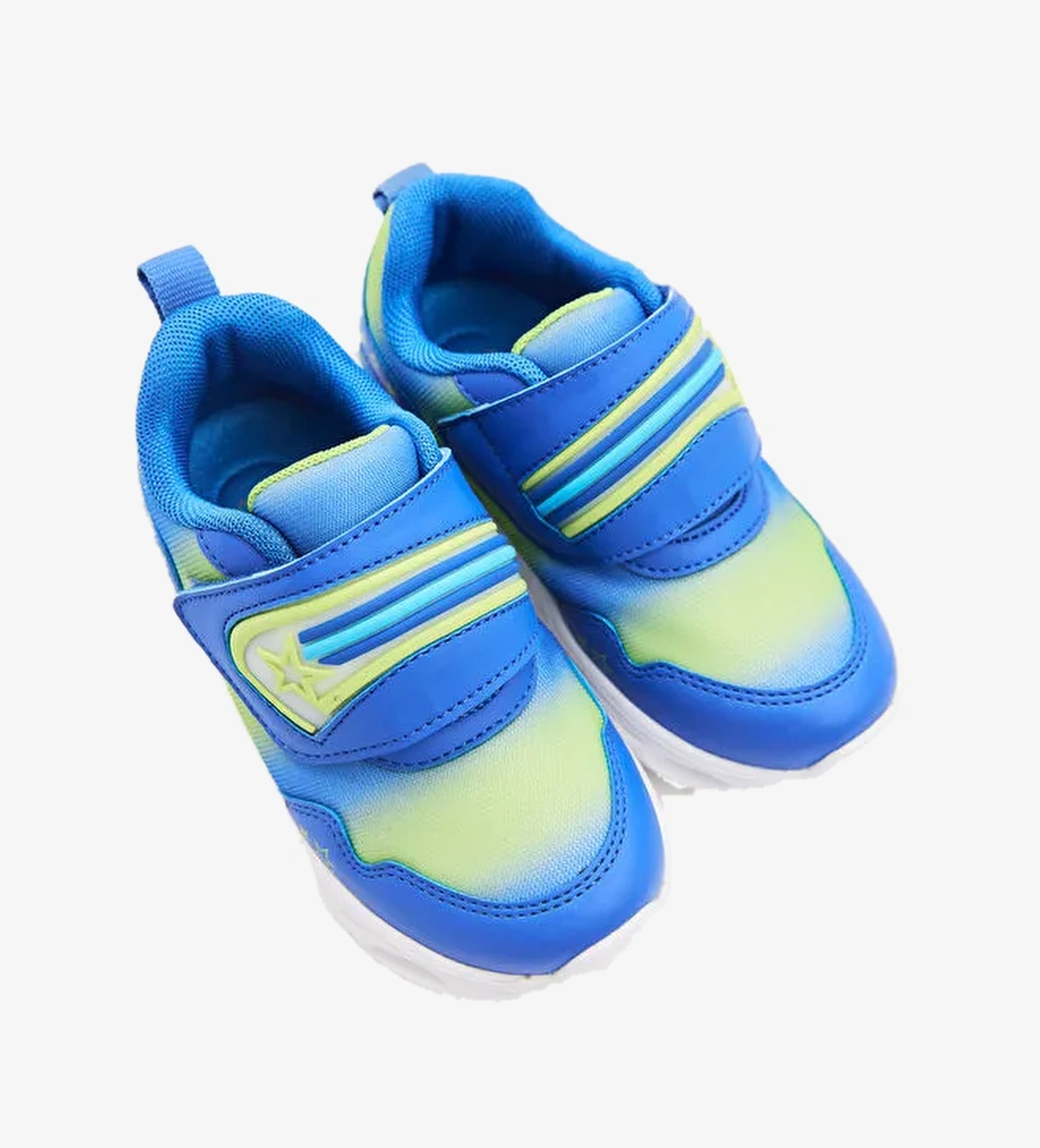 Kita II Işıklı Erkek Bebek Saks Mavi Spor Ayakkabı - Görsel 1