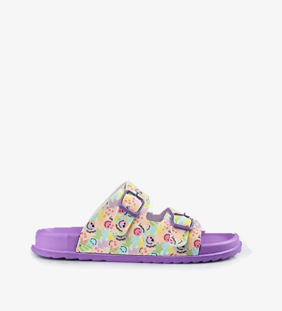 Gibli II Baskılı Kız Çocuk Lila Terlik - Görsel 1