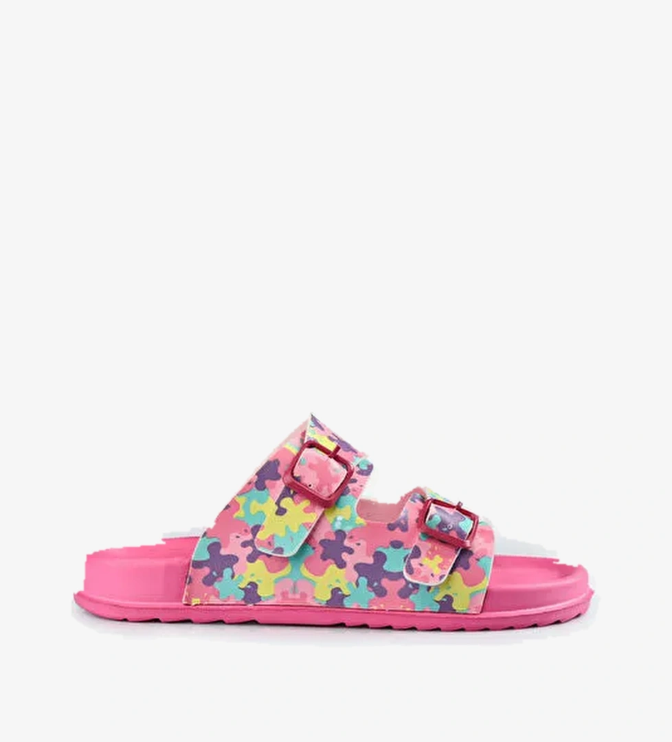 Vicco Gibli II Baskılı Kız Çocuk Fuşya Terlik model görseli