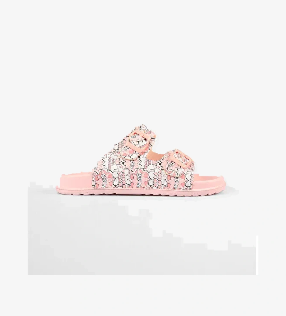 Vicco Gibli II Baskılı Kız Bebek Pudra Terlik model görseli