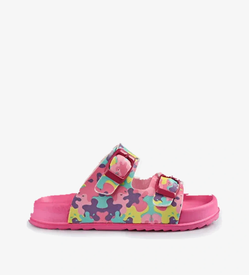 Gibli II Baskılı Kız Bebek Fuşya Terlik - Görsel 1