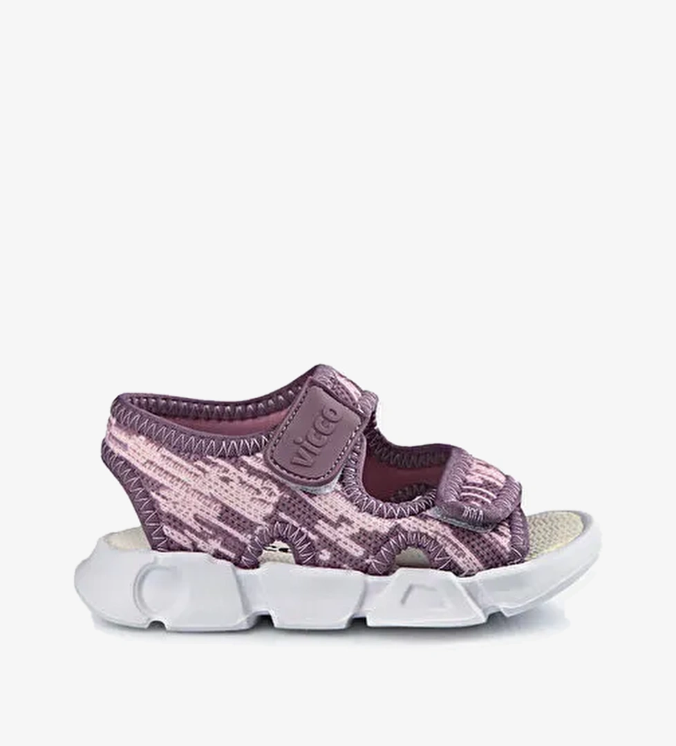 Kuki Hafif Kız Çocuk Mürdüm Sandalet - Görsel 1