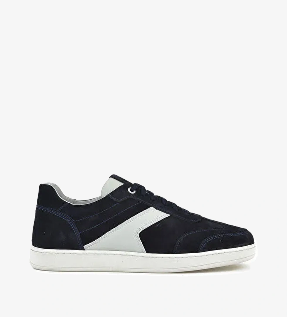 Erkek Hakiki Deri Sneaker 151983ZX30 Lacivert