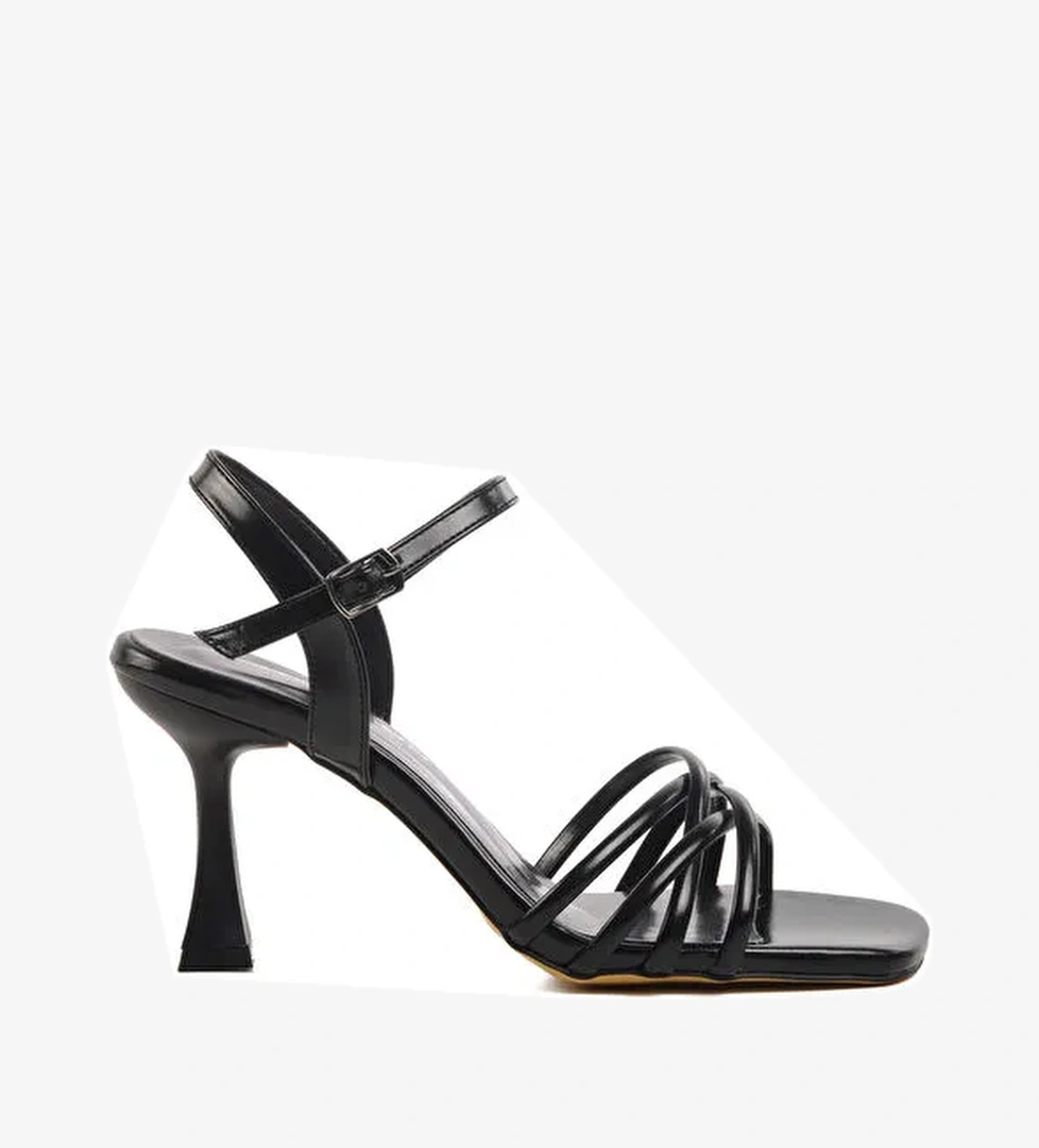 Siyah Kadın Topuklu Abiye Ayakkabı 655358 Z