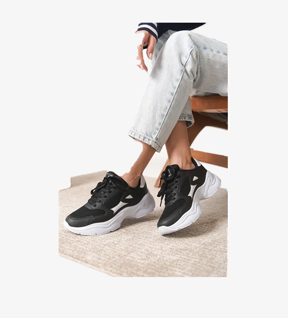 D1152 Günlük Ortopedik Kadın Sneaker Spor Ayakkabı - Görsel 1
