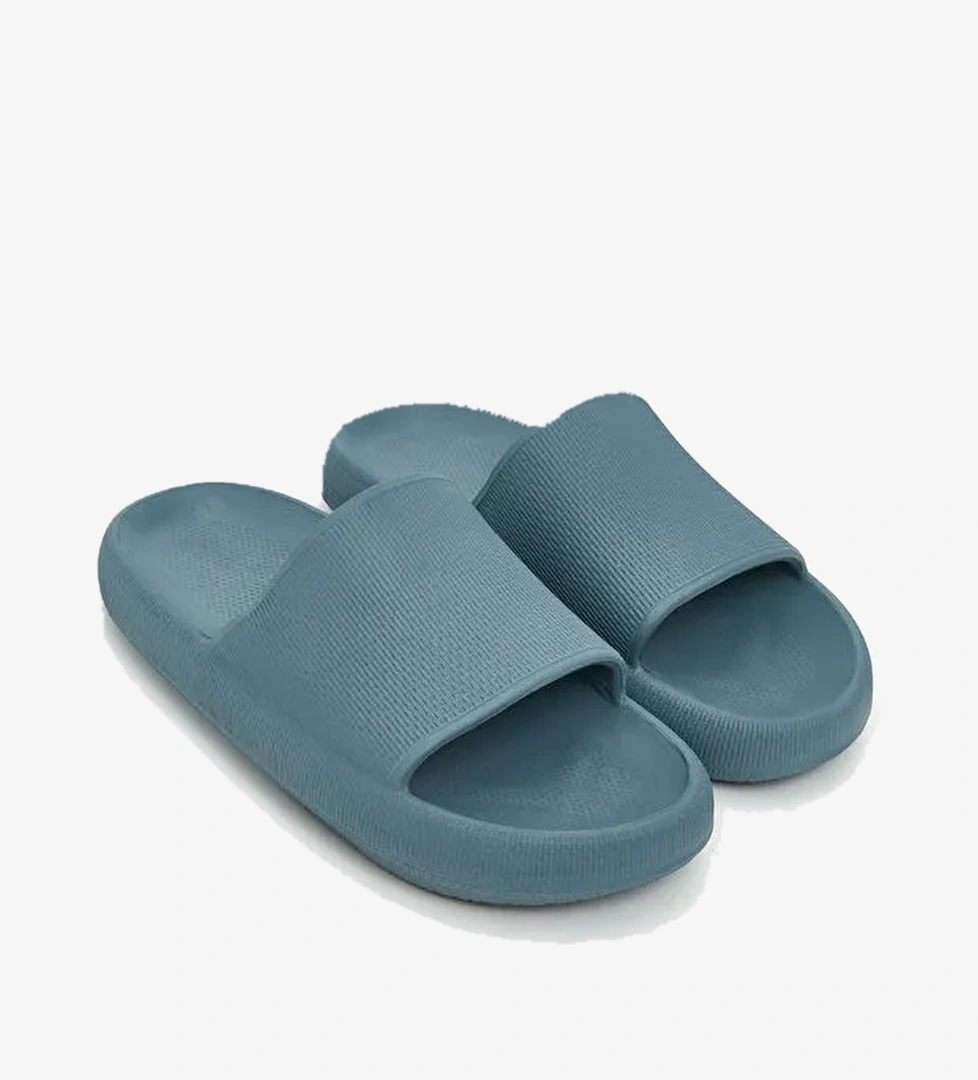 Deri Görünümlü Erkek Terlik - Görsel 1