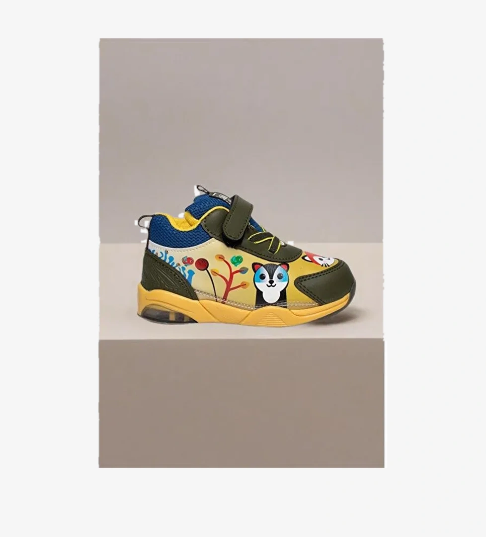 Zıpy Unisex Çocuk Bebek Işıklı Rahat Kaymaz Taban Spor Ayakkabı - Görsel 1