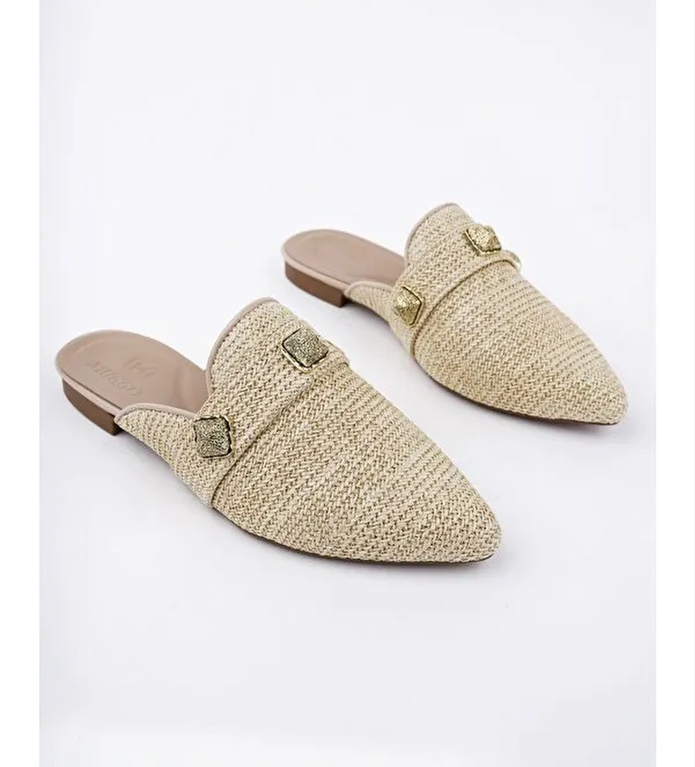KENDAL Önü Kapalı Kadın Günlük Hasır Terlik