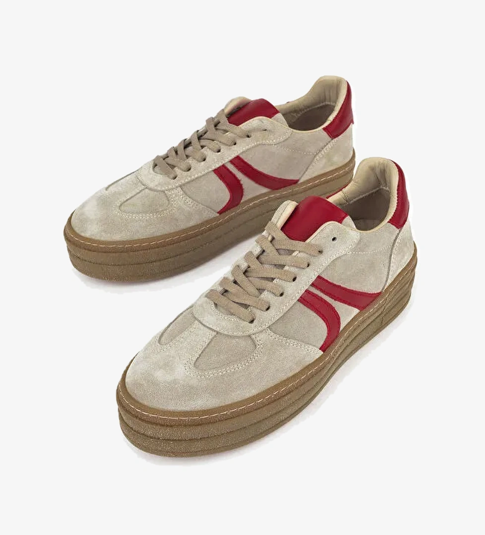 Kadın Hakiki Deri Sneaker 1431000Z6640 Bej