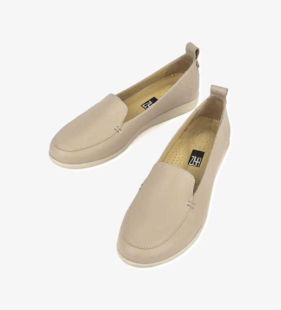 Kadın Hakiki Deri Günlük Ayakkabı 1411022Z2442 Vizon