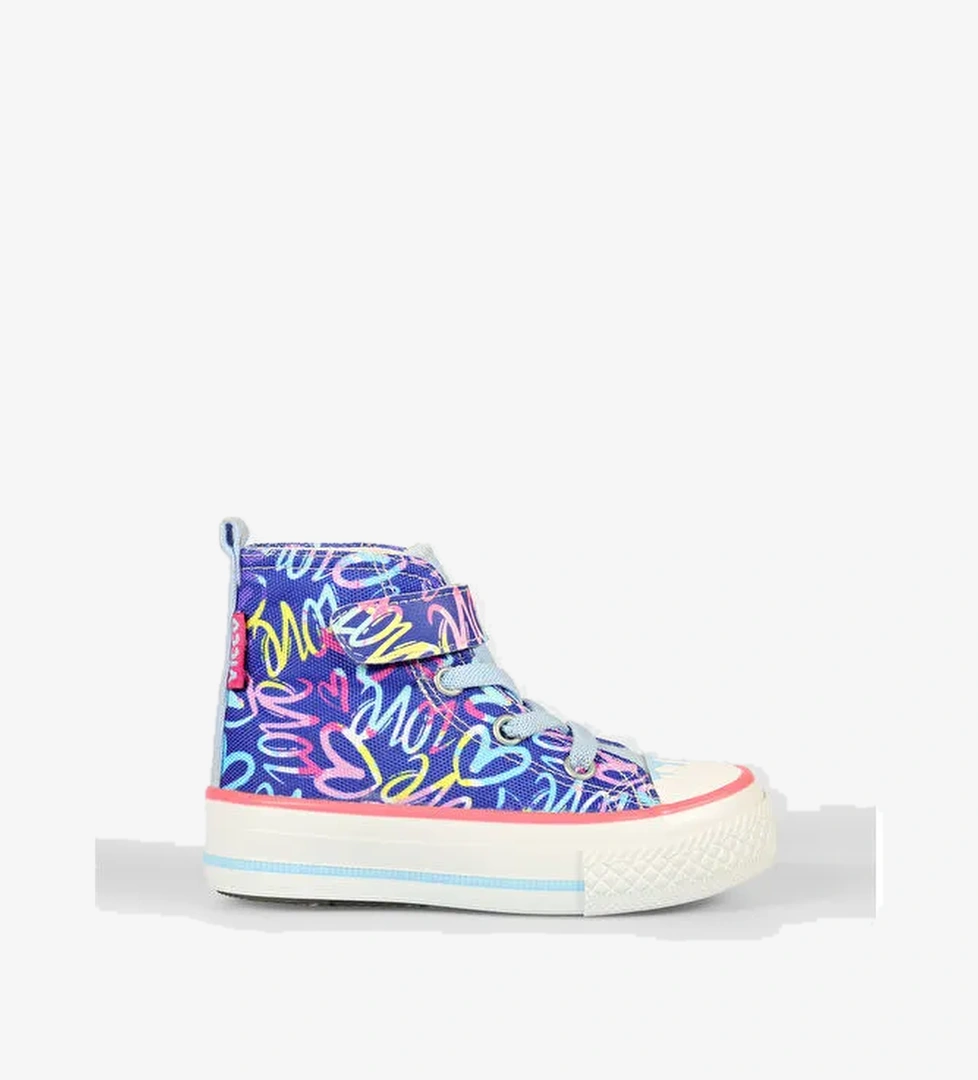 Ada Desenli Unisex Bebek Lacivert Sneaker - Görsel 1
