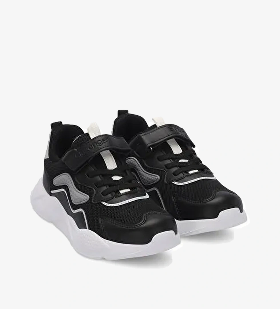 PESO I Erkek Çocuk Cırt Cırtlı Siyah Sneaker