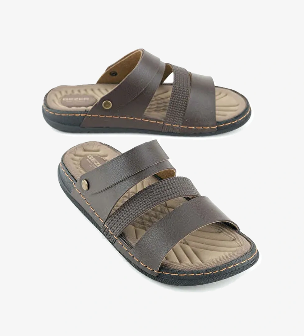 Yazlık Erkek Suni Deri Rahat Taban Sandalet Terlik