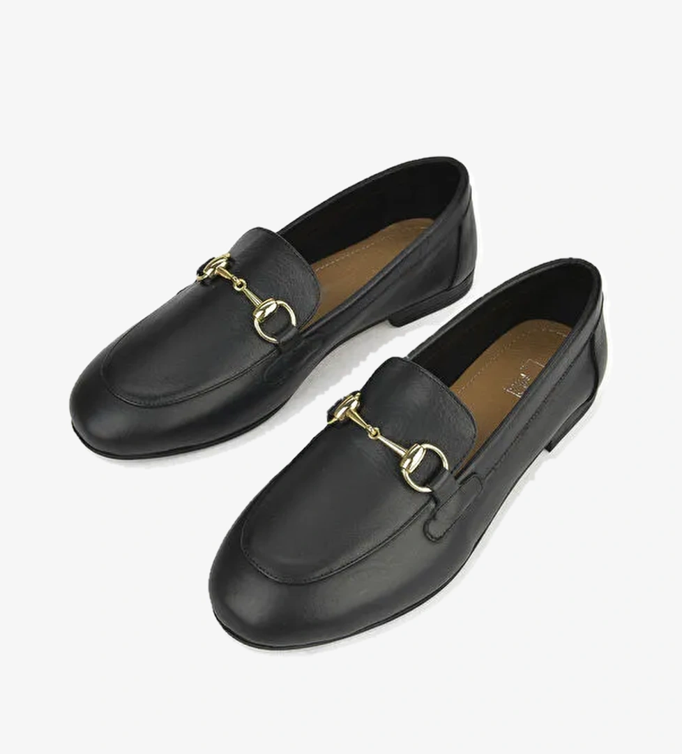 Hakiki Deri Kadın Ayakkabı 1511044Z201 Siyah - Görsel 1