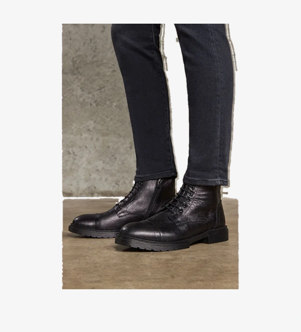 Ziya Erkek Hakiki Deri Bot 143447z307 Siyah model görseli