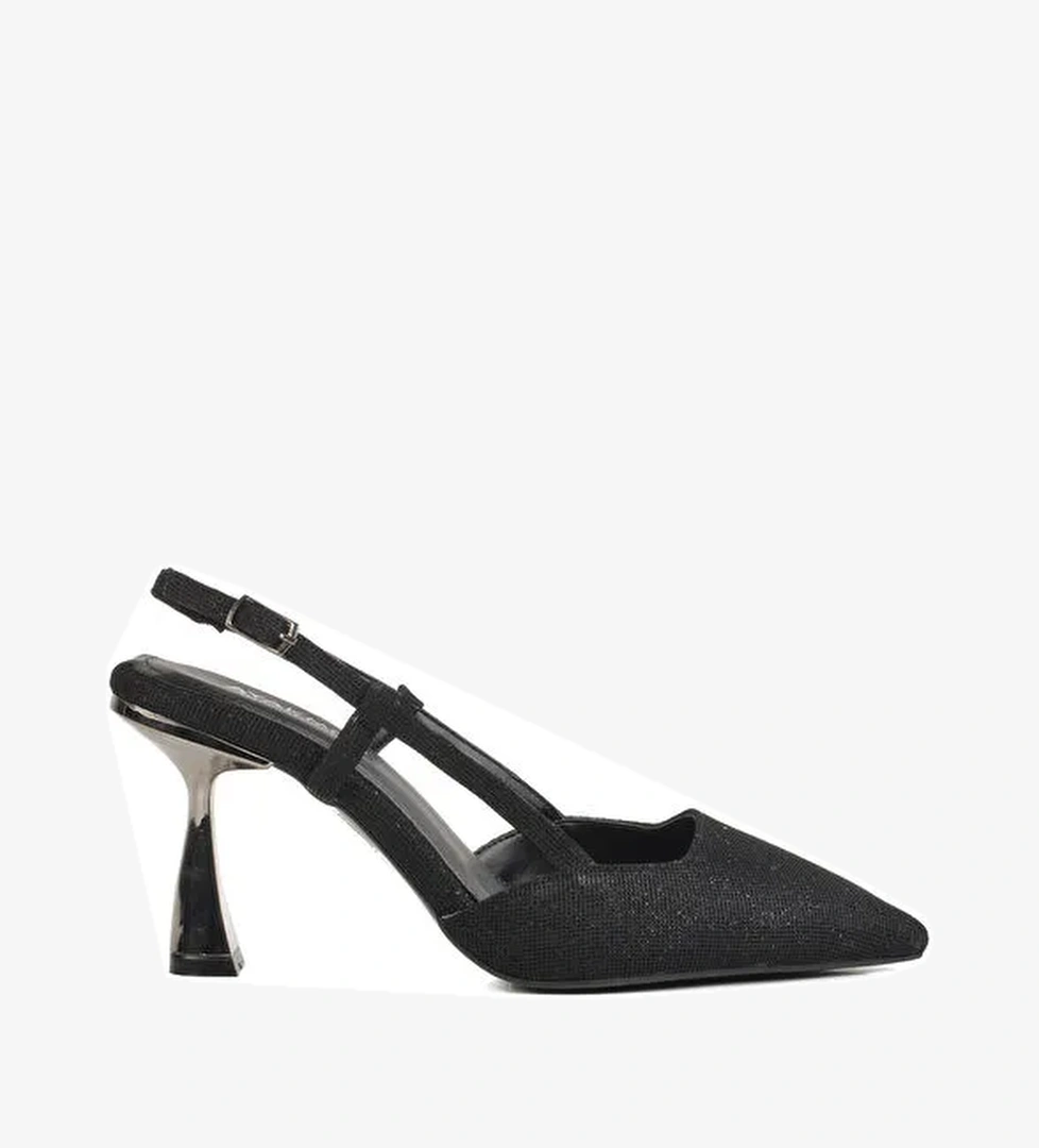 Siyah Simli Kadın Abiye Ayakkabı 459158 Z - Görsel 1