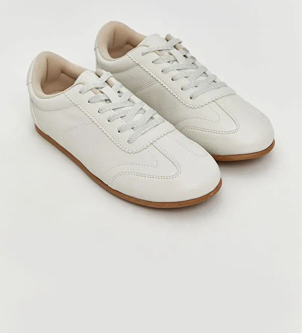 Lcw Steps Bordo Lcw Steps Deri Görünümlü Kadın Spor Ayakkabı