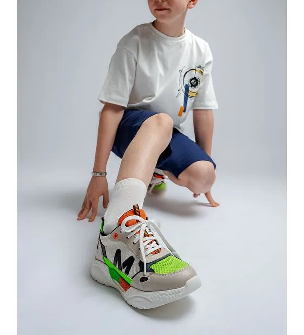 Erkek Çocuk Gri Günlük Spor Ayakkabı