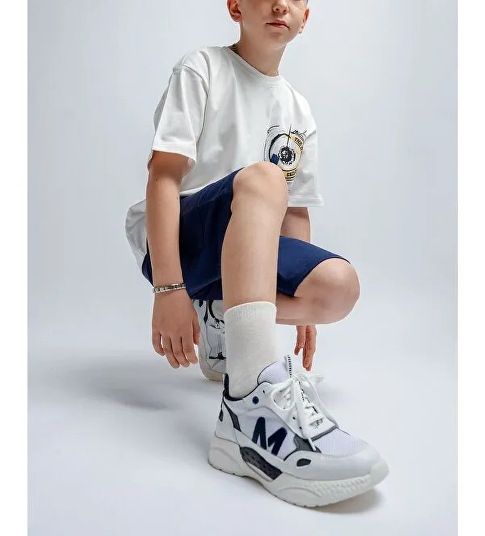Erkek Çocuk Beyaz Günlük Spor Ayakkabı