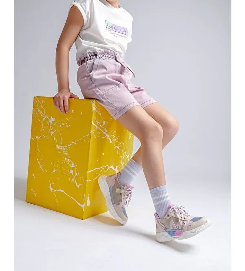 Kız Çocuk Bej Günlük Spor Ayakkabı