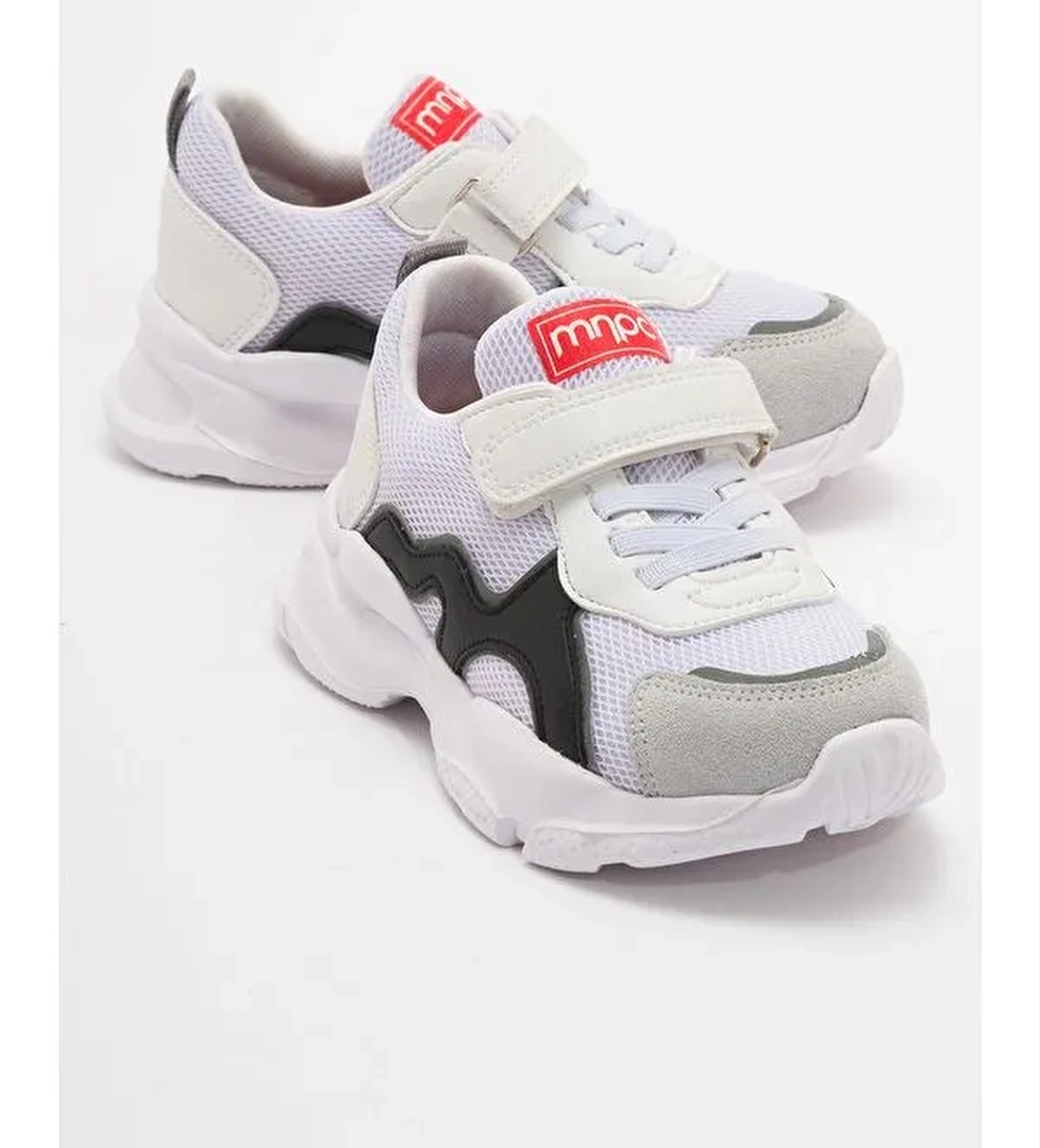 Erkek Çocuk Beyaz Hakiki Deri Günlük Spor Ayakkabı