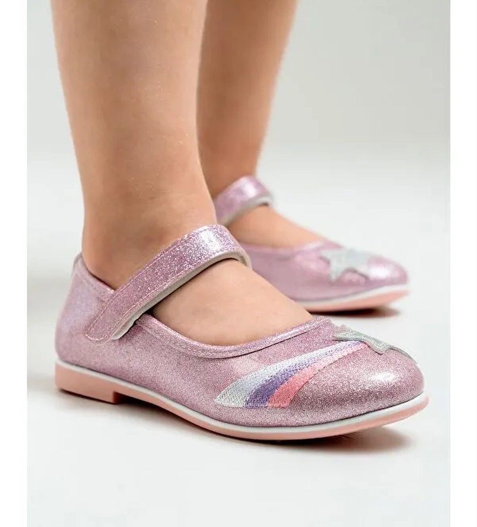 Mnpc Pembe Mnpc Yildizli Kız Çocuk Günlük Babet