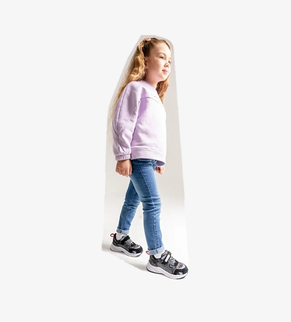 Kız Çocuk Siyah Hakiki Deri Anatomik Günlük Ayakkabı - Görsel 1