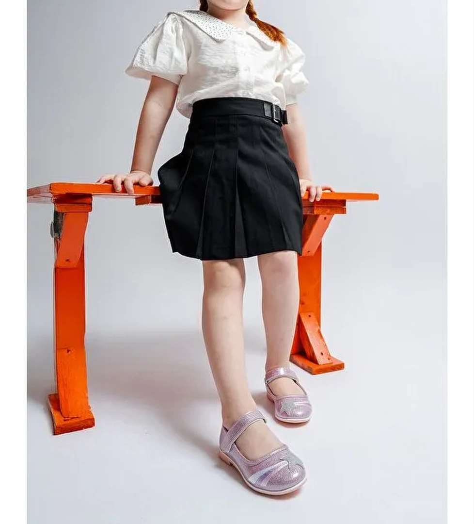 Mnpc Pembe Mnpc Yildizli Kız Çocuk Günlük Babet