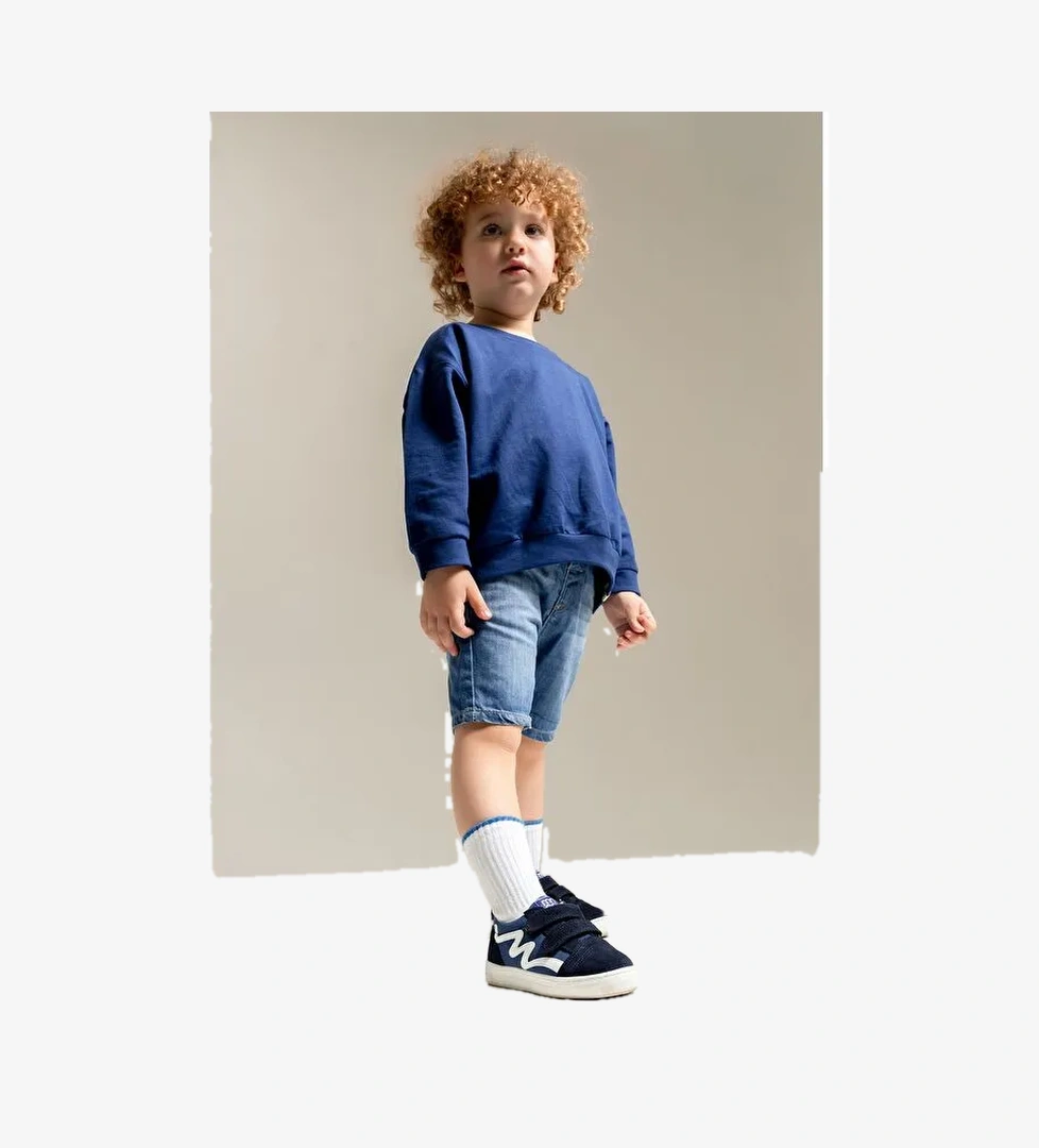 Erkek Çocuk Lacivert Hakiki Deri Günlük Ayakkabı