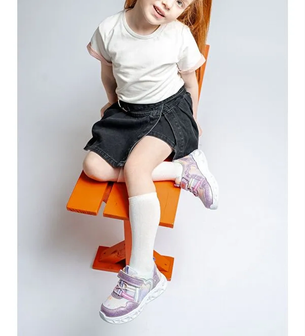 Kız Çocuk Lila Işıklı Spor Ayakkabı